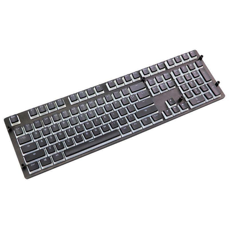 RGB 143 Keycaps ANSI Layout OEM PBT Pudding Double Skin Milk Shot Backlit Keycap