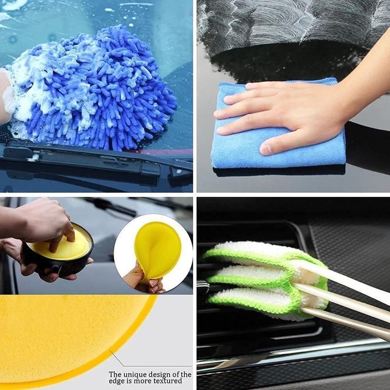 Car Cleaning Tool Brush Set Auto Detailing Automatic Detail Drill Wash Polishing
