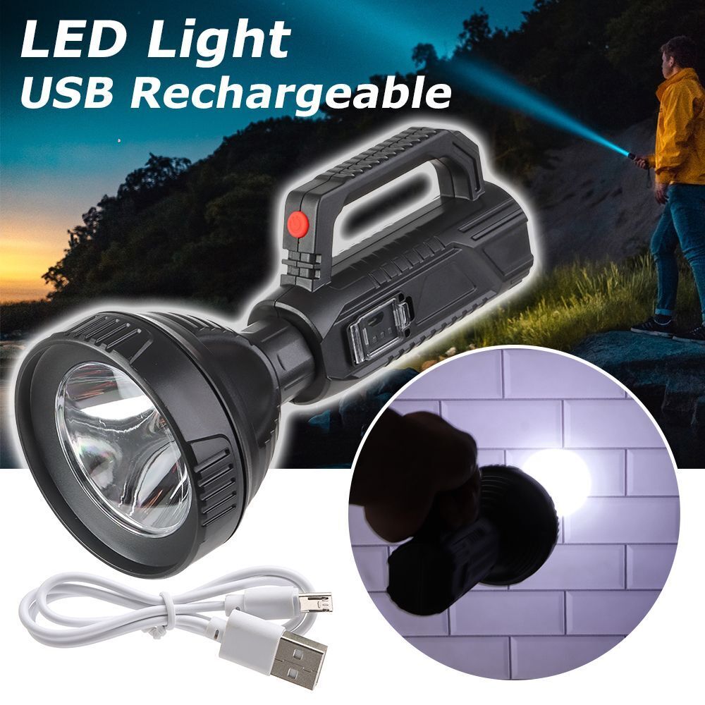 USB Rechargeable LED Light Searchlight Flashlight Torches Camping Light