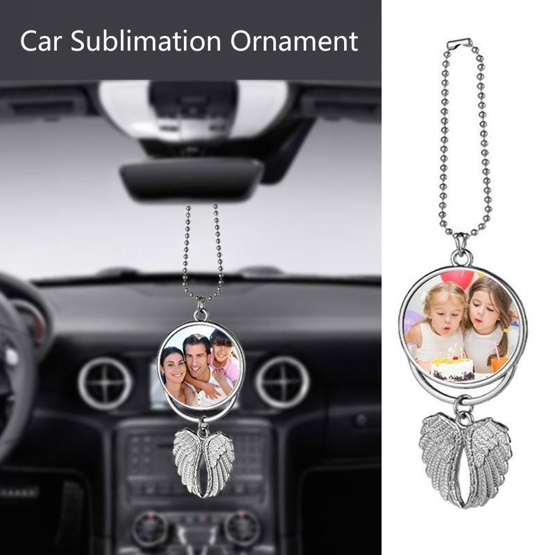 Dye Sublimation Angel Wings Pendant Blank Heat Transfer Printing Jewelry Making