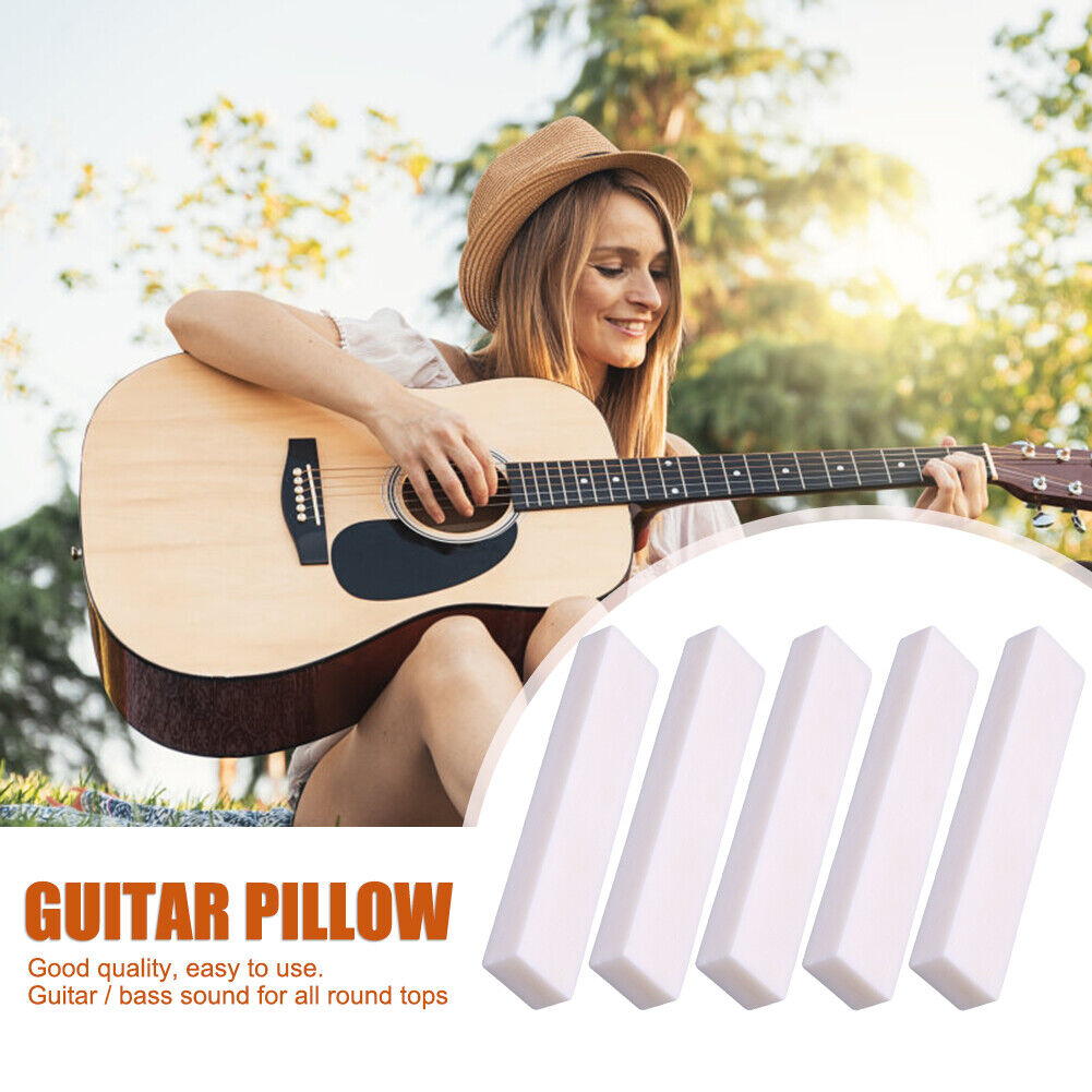 5x Guitar Bass Bridge Saddle Blank Bone Nut for Folk Classical Guitar Parts
