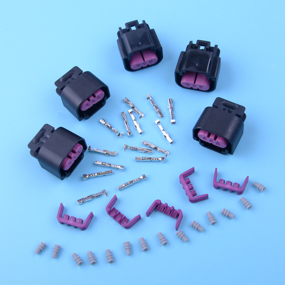 5x Plastic Flex Fuel Sensor Connector Pigtail Body Kit Fit for GM E85 Sensors Ly