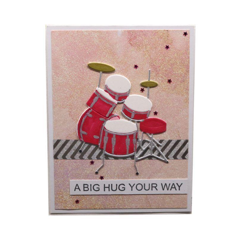 Drum Metal Cutting Dies Stencil DIY Scrapbooking Album Stamp Paper Card Decor