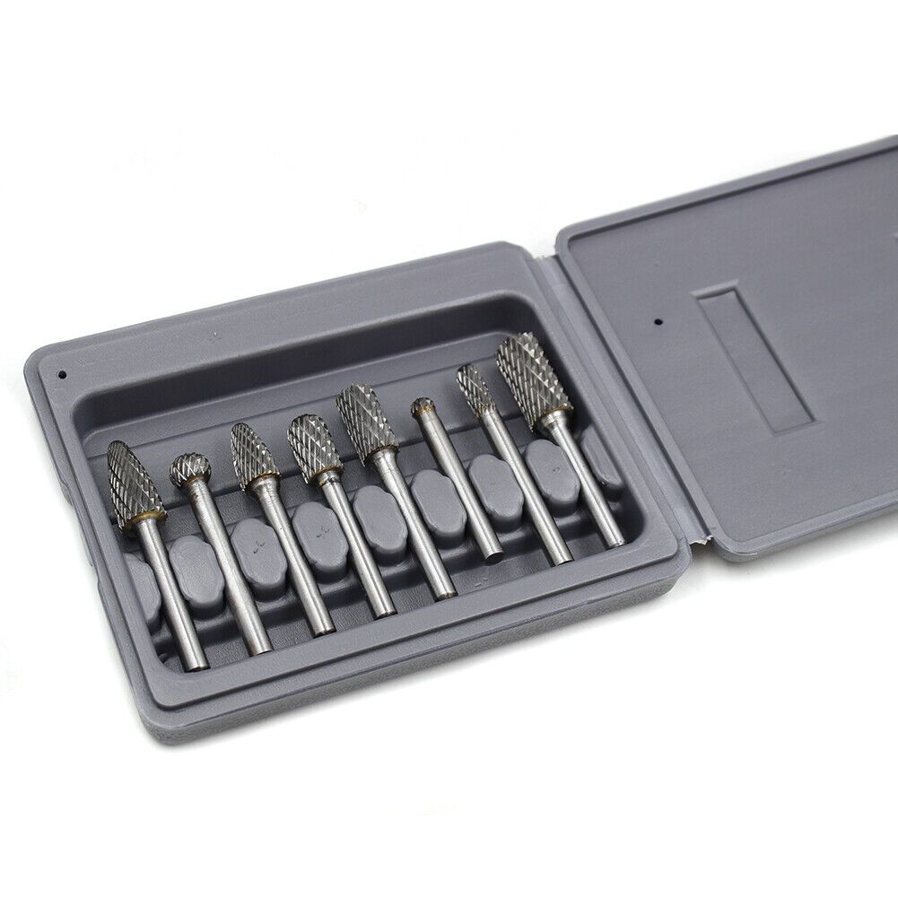 8pcs 6mm Shank Rotary File Wood Carving Grinding Router Bit Milling Cutter