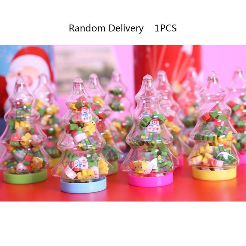 26Pcs Novelty Xmas Erasers Mini Rubber Erasers Xmas Tree Decorations for Home