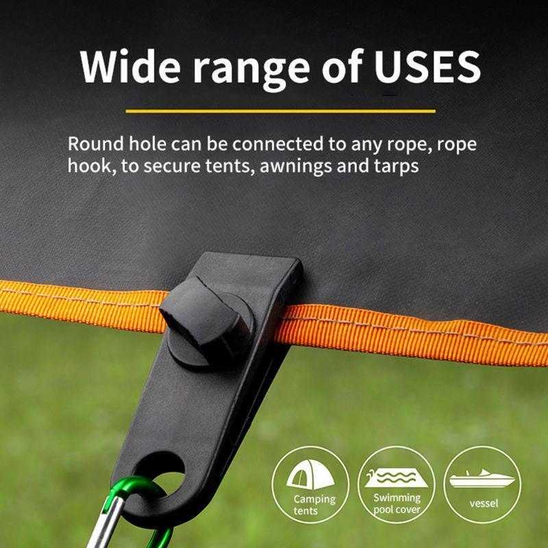 10pcs Tarp Clips, Heavy Duty Thumb Screw, Tarp Clamps Lock Grip Tent Clamps