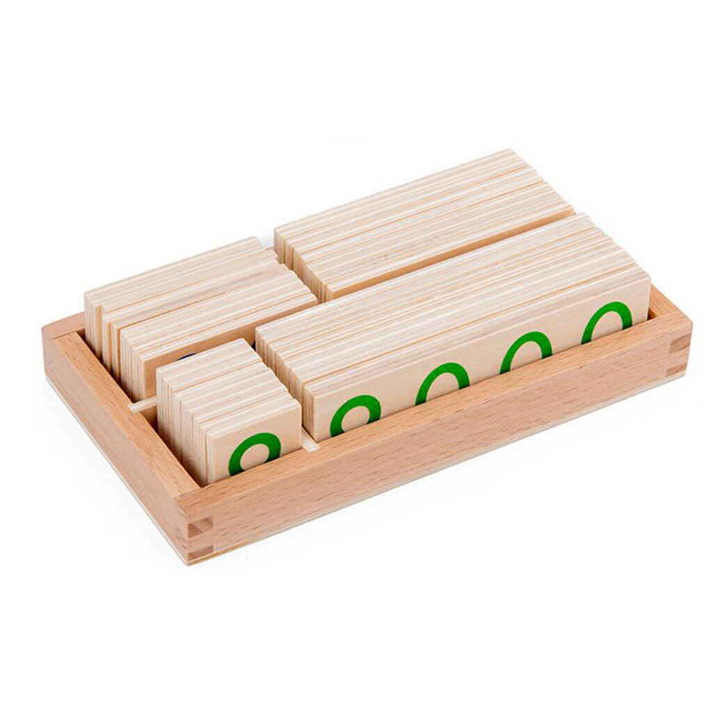 Wooden Number Card Pre-school Counting Motor Skill Montessori