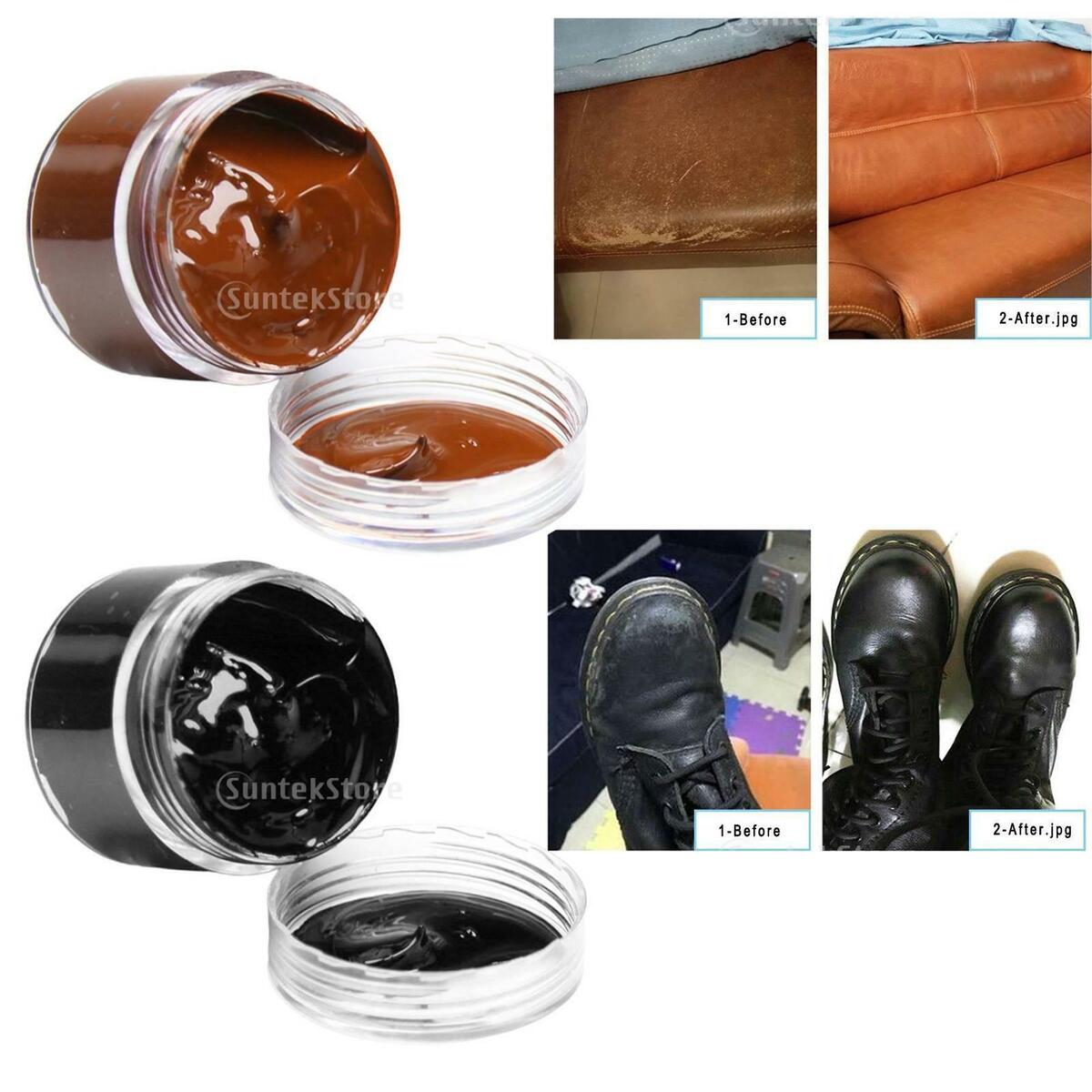 2pcs Leather Dye Repair   Seat Sofa Scratch Scuffs Rip