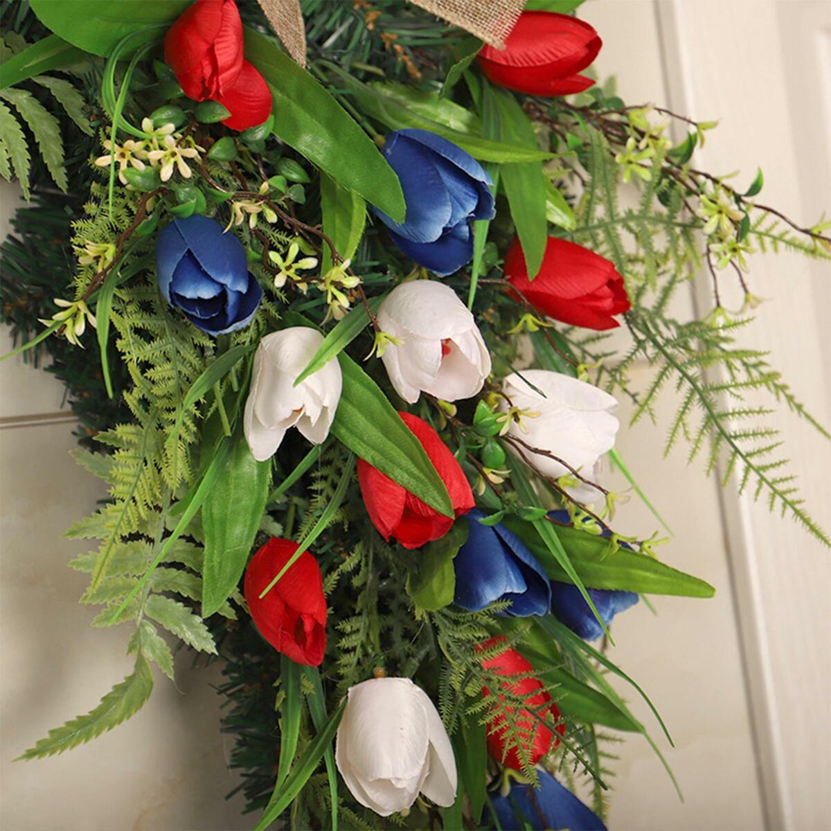 Wreath  Swag Decoration for Wedding July 4TH Patriotic Decoration