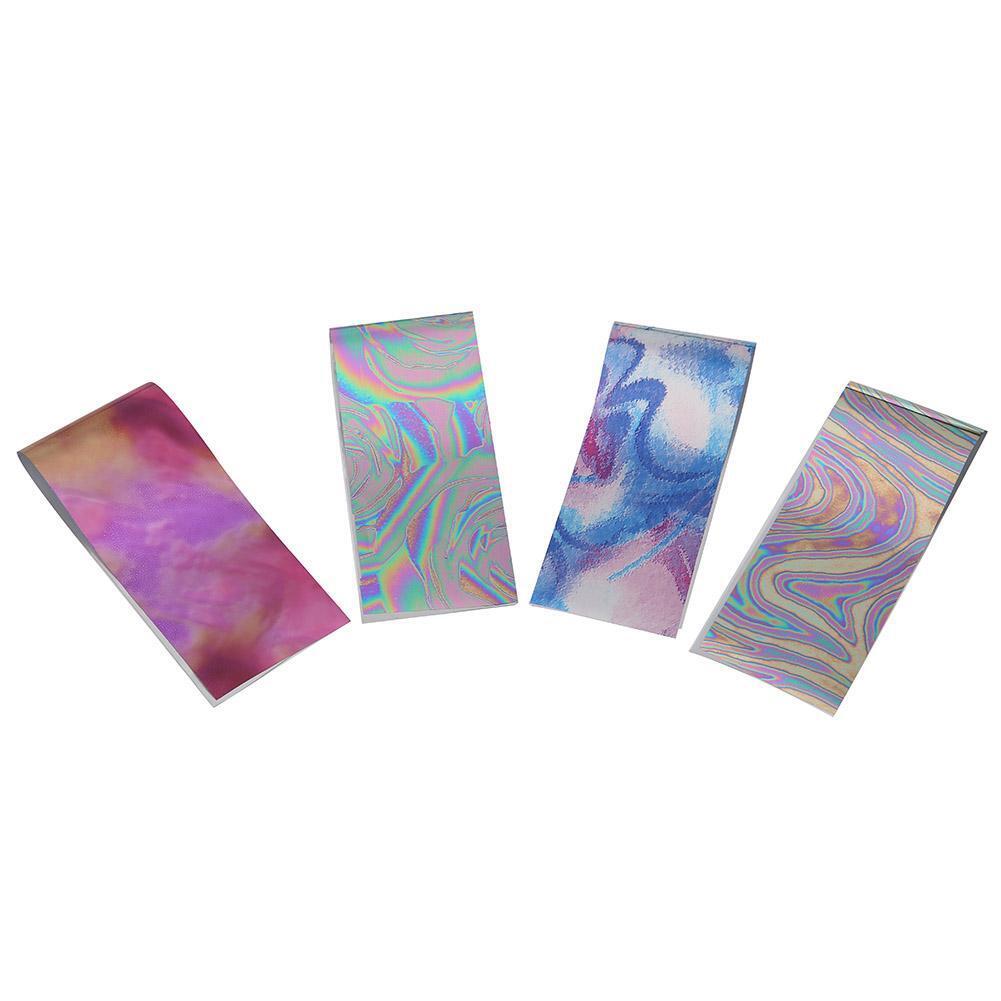 12pcs/set Starry Sky Shell Paper Transfer Print Gradual Ripple Nail Pasters