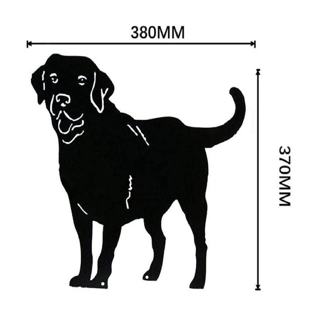 Art Silhouette Dog Shaped Rustproof Accessories Garden Stakes for Patio Yard