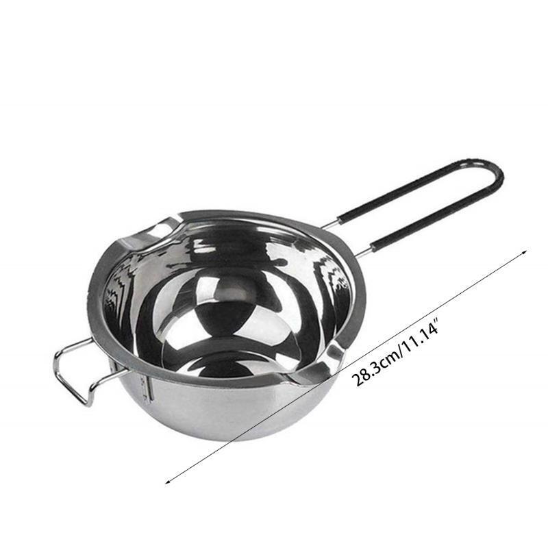 4 Set Stainless Steel Double Boiler Long Handle Wax Melting Pot, Pitcher & Mixin