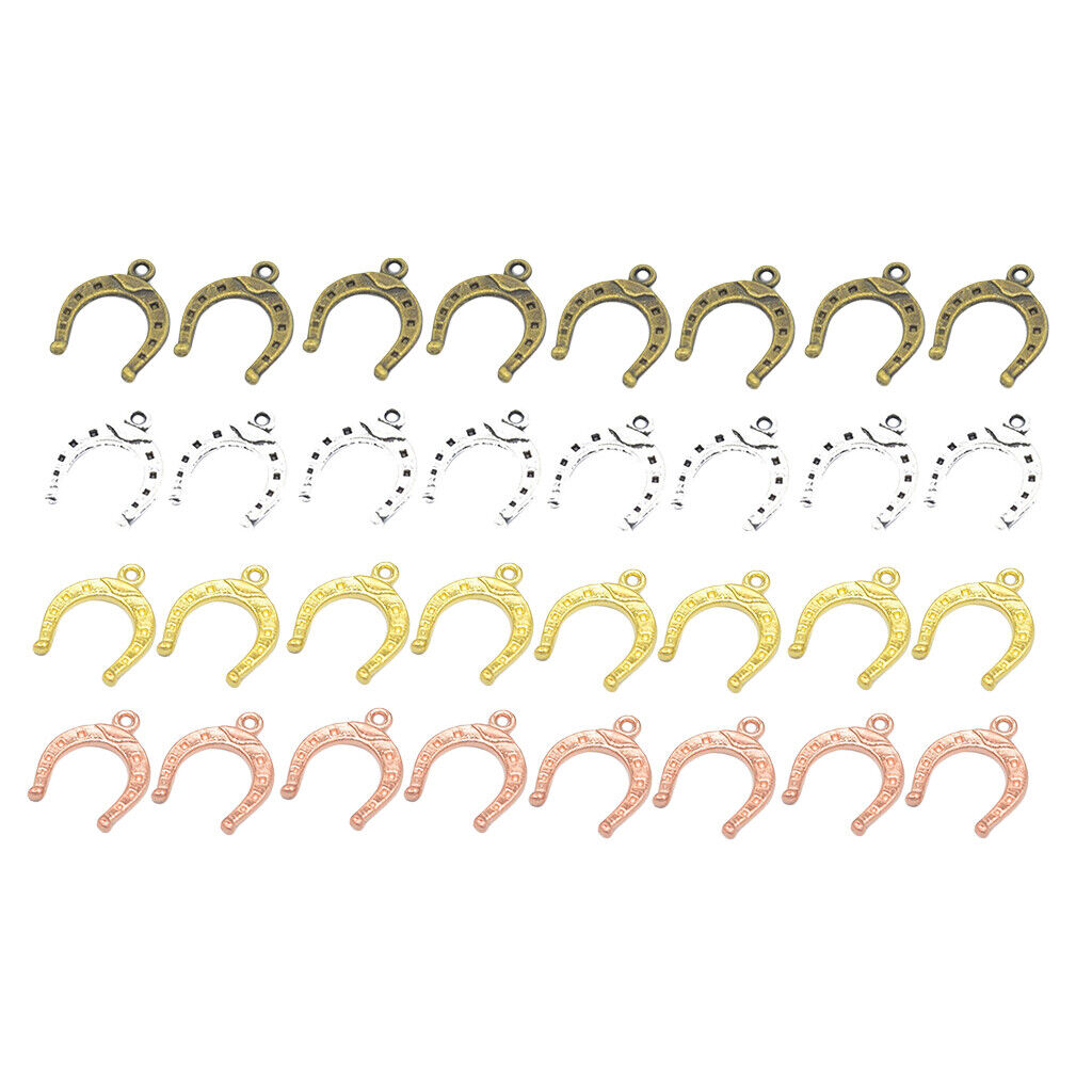 40 Pieces 4    Shape Charms Pendants for Jewelry Making