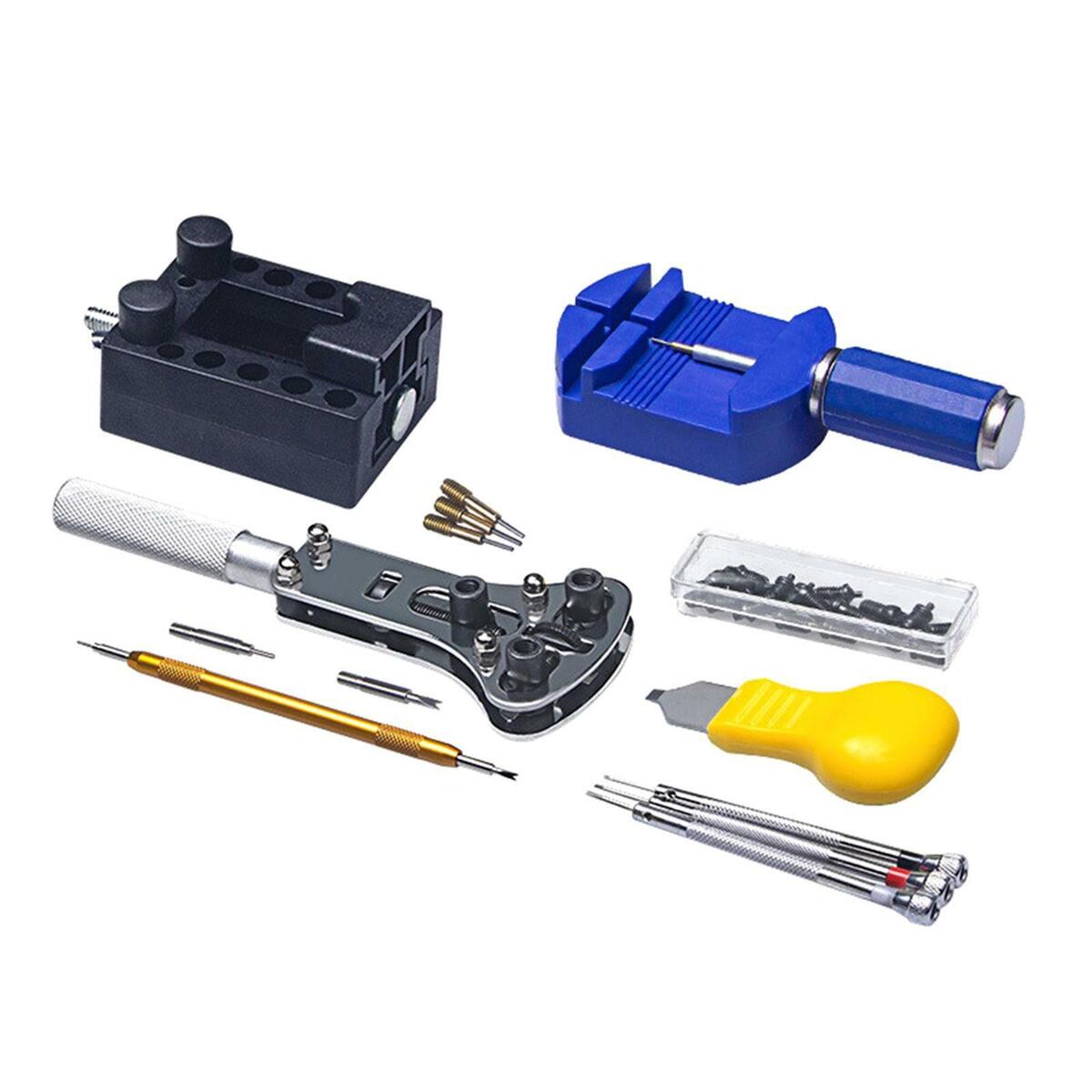 147Pcs Watch Repair Tool Kit with Carrying Bag Hammer Repairing Tools Set