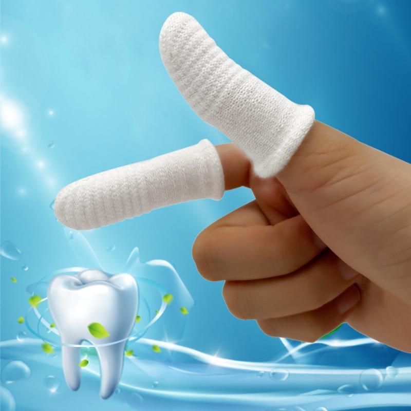 Dog Finger Toothbrush Kit 2 Fingers for Teeth Cleaning 360° Dental Care for Cats