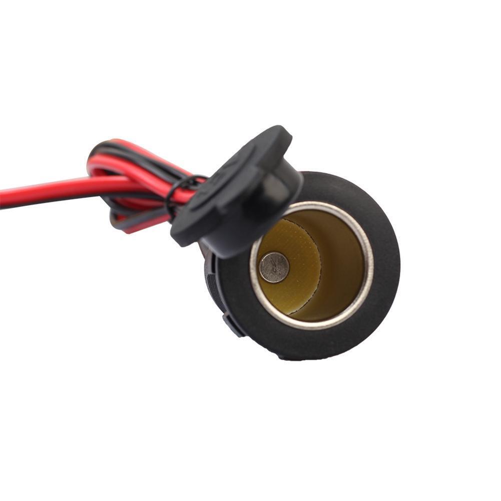 12/24V DC Female Car Cigar Cigarette Lighter Socket Plug Connector Adapter