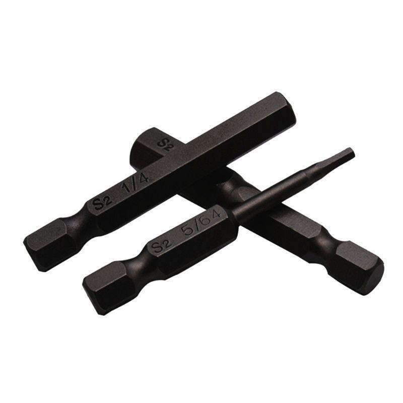 10PCS Black Magnetic Hexagon Screwdriver Bits S2 Steel 1/4 Inch Hex Shank Screw