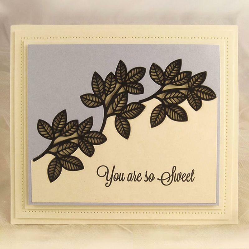 Leaves Cutting Die Embossing Stencil Mold Paper DIY Craft Scrapbook Card Decor