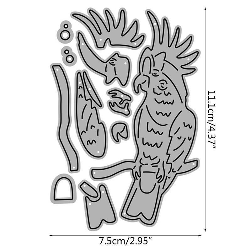 Lovely Parrot Metal Cutting Dies Photo Album Journal Decoration Birthday Gift