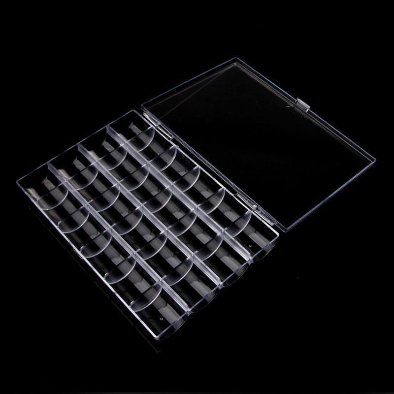 Jewelry Organizer Box for Earring Storage Clear Plastic Container 24 Compartment
