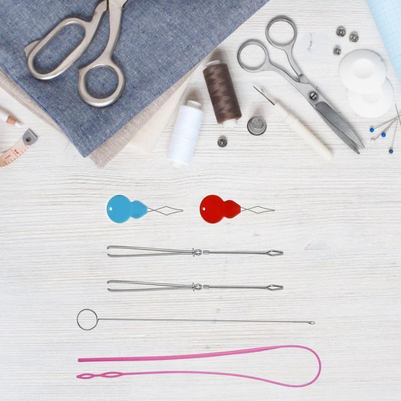 Professional Drawstring Threader DIY Crafts Kit for Fabric Belt Strip Knitting