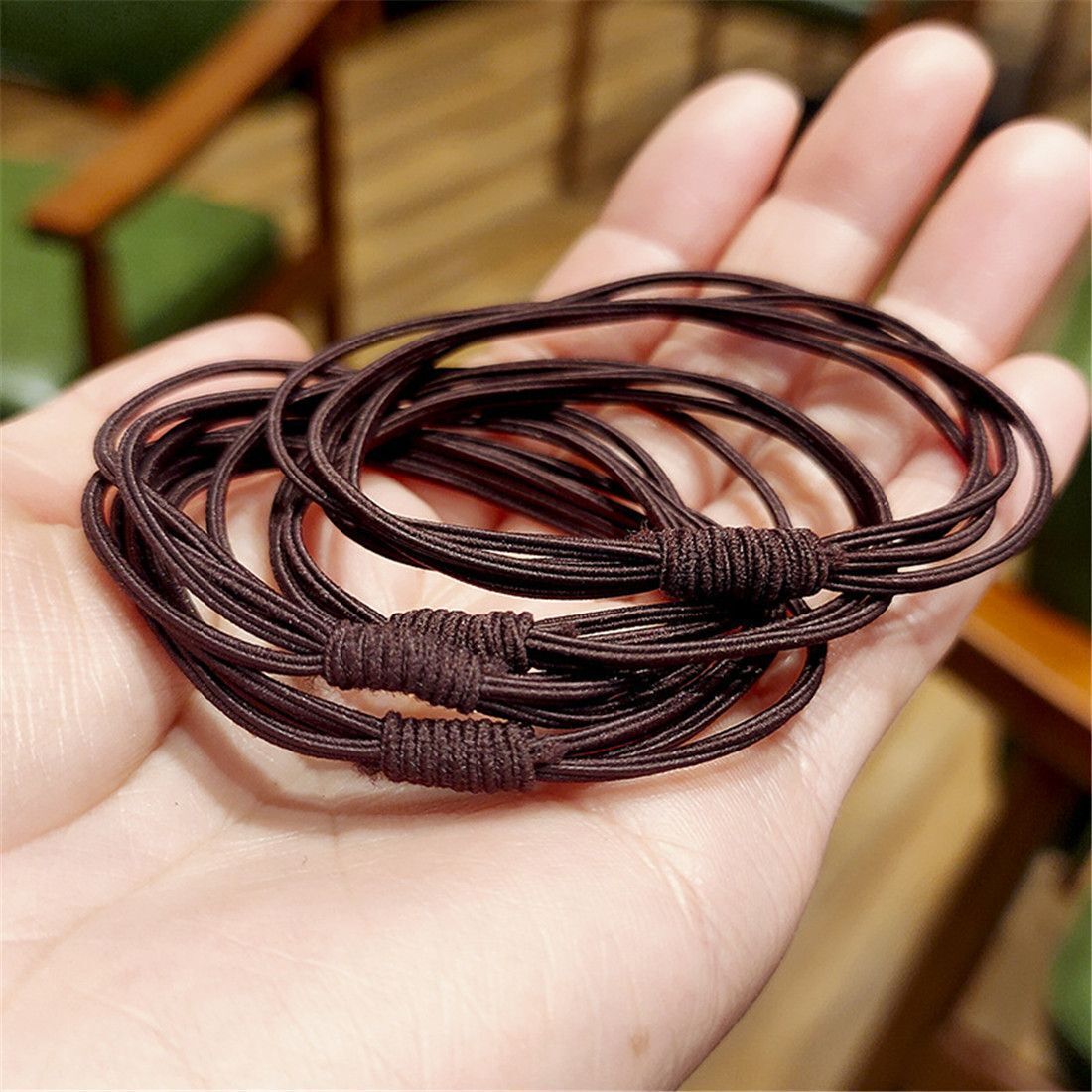 Random Color Gift Women Girl Concise High Elastic Hair Ring Hair Tie Rope 4 in 1