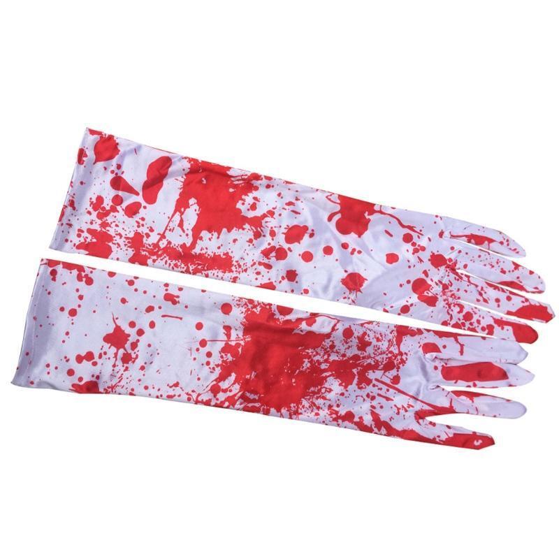 Bloody Gloves Long Halloween Fancy Dress Costume Nurse Zombie Dress Up Costumes