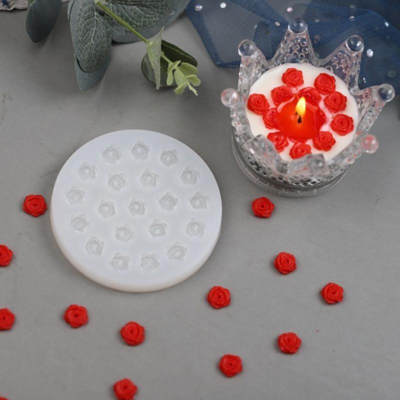 Rose Silicone Mold Small Soap Clay Chocolate Sugarcraft Baking Tool DIY Craft