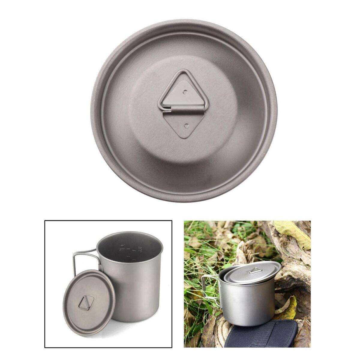 Mug Lid Outdoor Camping Water Cup  Foldable Handle 3.35''
