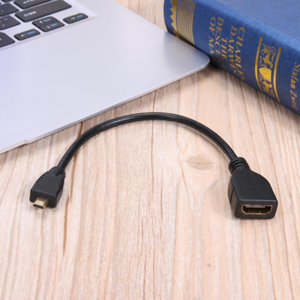 Micro HDMI-compatible Male to HDMI-compatible Female Adapter Connector Cabl