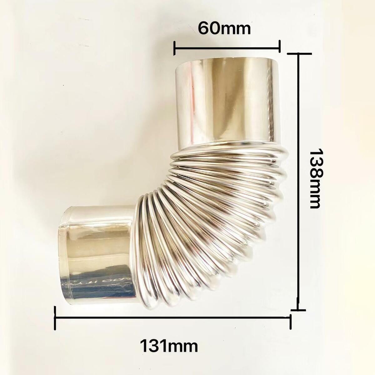 2.36 inch Stove  Elbow Camping Chimney Outdoor Connector Bend Tube Joint