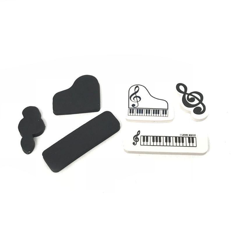3pcs/set Musical Piano Notes Rubber Pencil Eraser School Student Korean Supplies