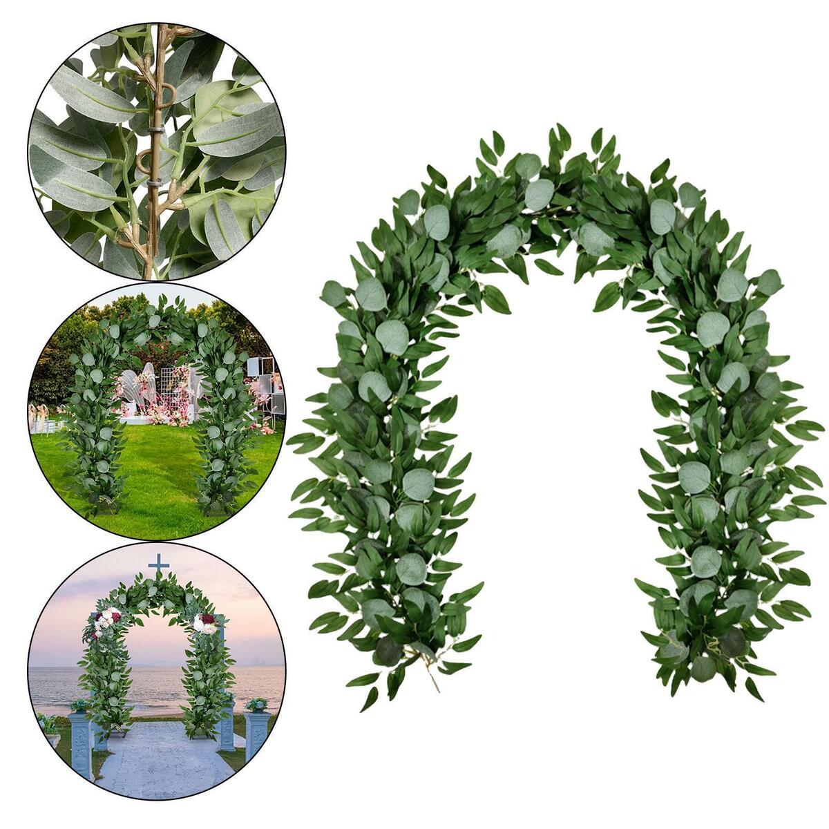 Eucalyptus Garland Greenery Leaves Vines Plants for  outdoor decorationation