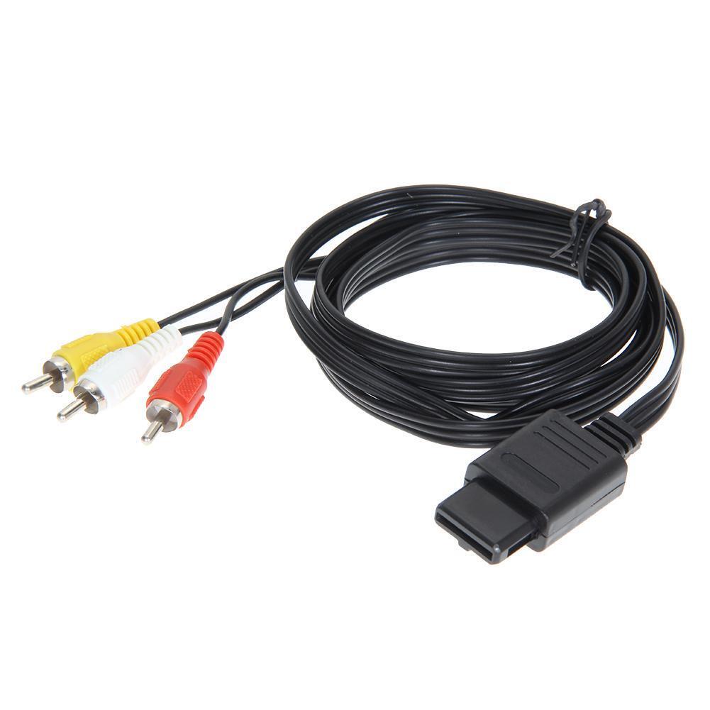 1.8m 6FT AV TV RCA Game Video Cable Cord for Snes Nintendo 64 N64