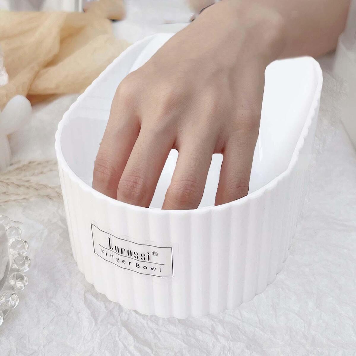 2×Nail Soaking Bowl Shell Shaped Nail Gel Removal for Manicure Bathing Mothers