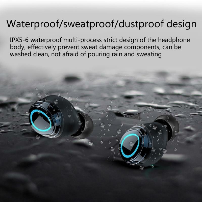 Smart Wireless Earphone 5.0 TWS Sports Waterproof IPX6 Active Noise Cancellation