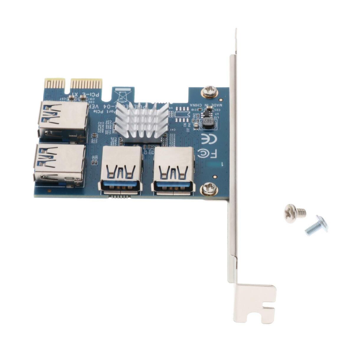 1 to 4   Riser Card  1X to 4 USB 3.0  Adaptor Board