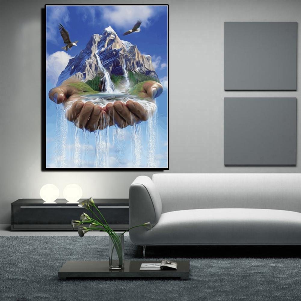 Waterfall 5D Diamond DIY Painting Kit Home Decor Craft 30 X 40cm
