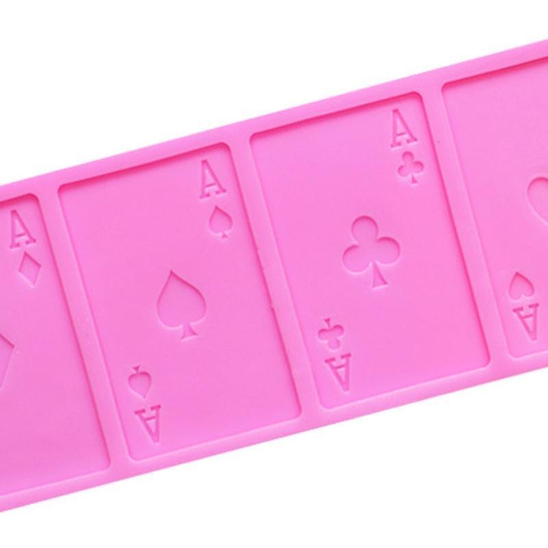 Poker Cookie Cake Silicone Mold Playing Cards Chocolate Fondant DIY Crafts Mould