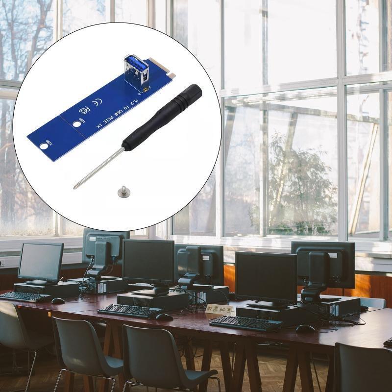 M.2 NGFF- to PCI-E X16 Riser Card M2 M Key to USB 3.0 Adapter for Bitcoin Miner