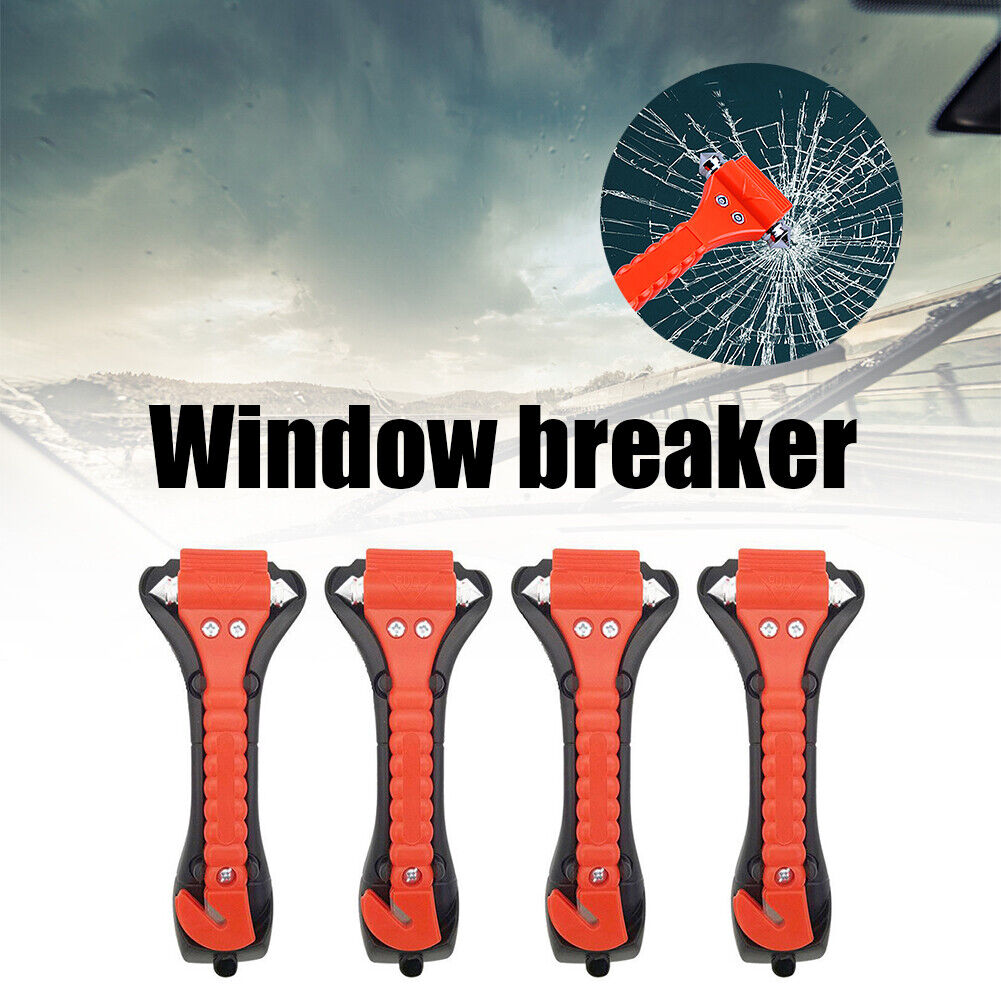 4pcs 2 in 1 Car Safety Rescue Emergency Hammer Escape Window Glass Breaker