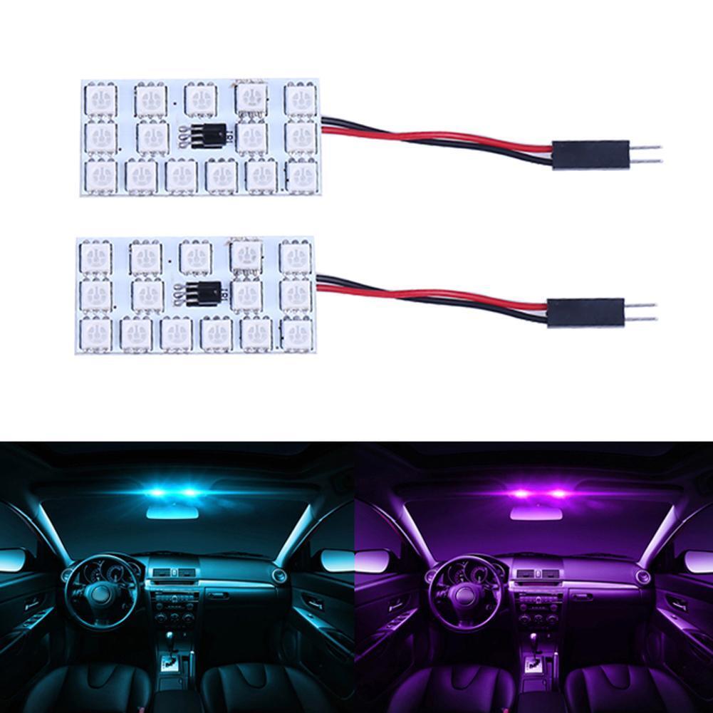 RGB T10 ba9s 15SMD-5050 Car Dome Light Interior Light with Remote Control
