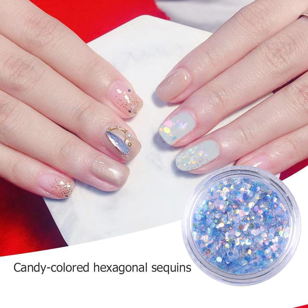 Hexagon Glitter Nail Art Sequins Sparkling Face Eye Makeup Slice Flakes (09