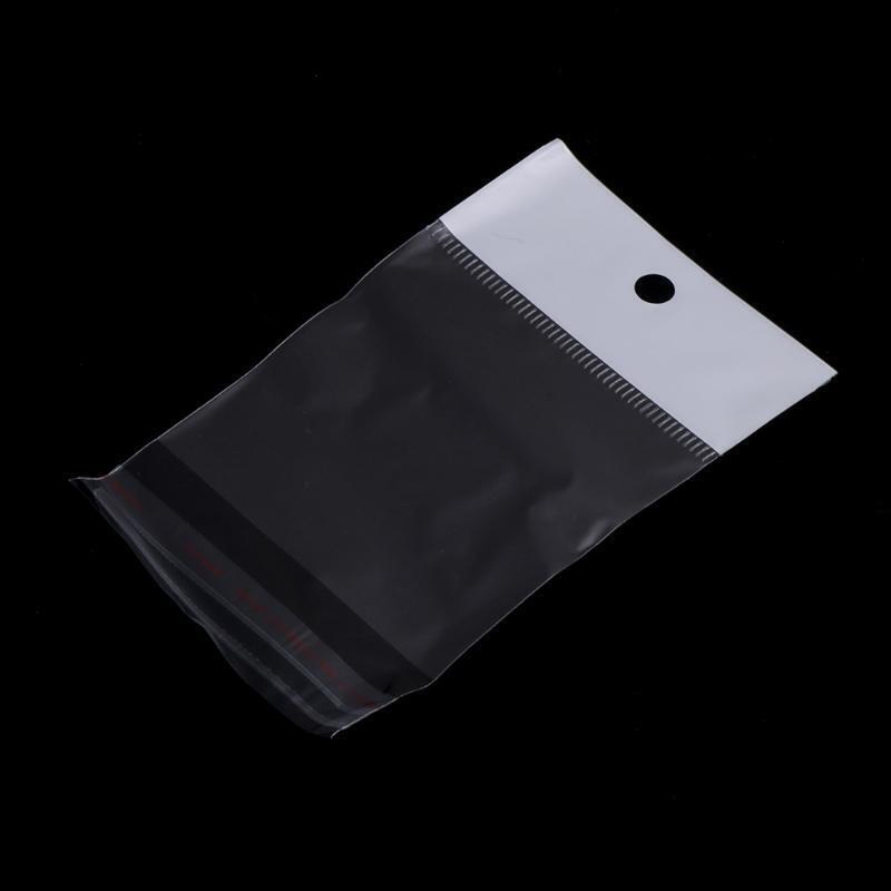 100 Pcs/Set Plastic Packing Bag Transparent Self Adhesive OPP Jewelry Seal 6x8cm