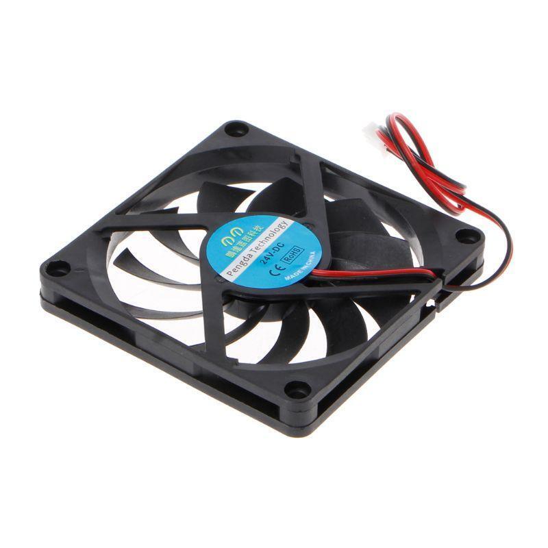 Mini 80x80x10mm DC 24V 2Pin Brushless Cooler Sleeve Bearing Cooling Fan 8010