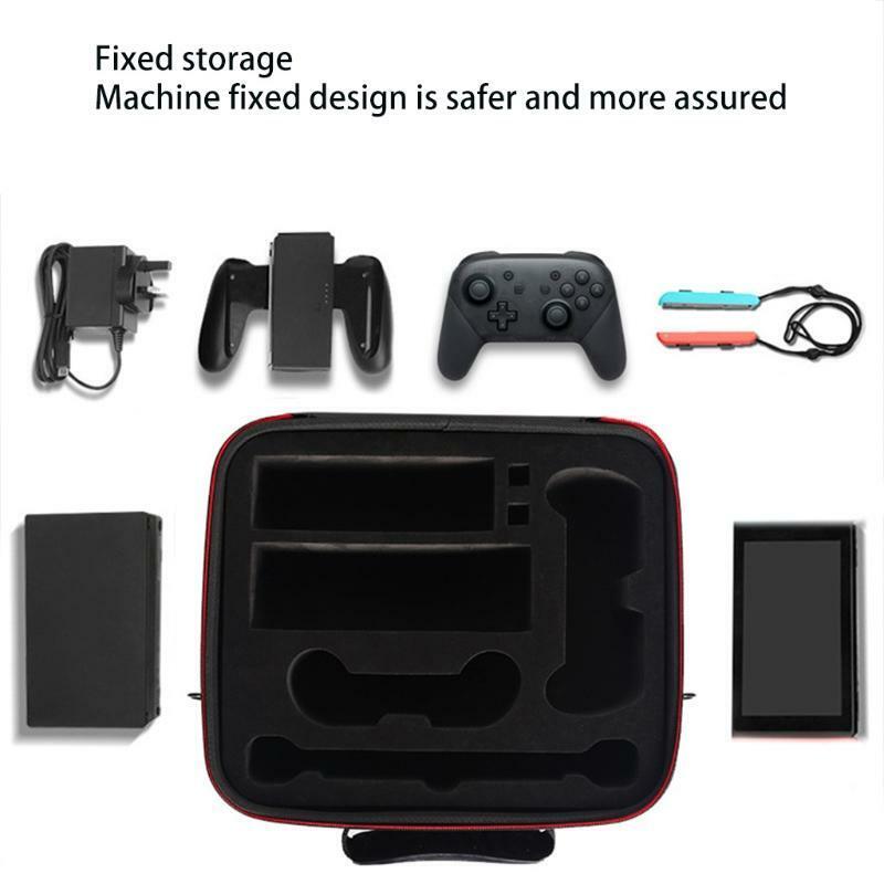 Portable Storage Bag Travel Carrying Case Pouch with Adjustable Strap for Switch