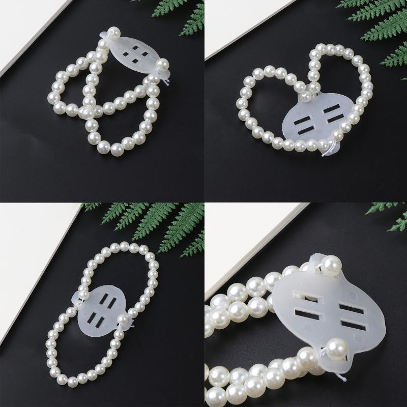 8 Pieces Handmade Elastic Corsage Bands Wristlets Accessories for Wedding Party