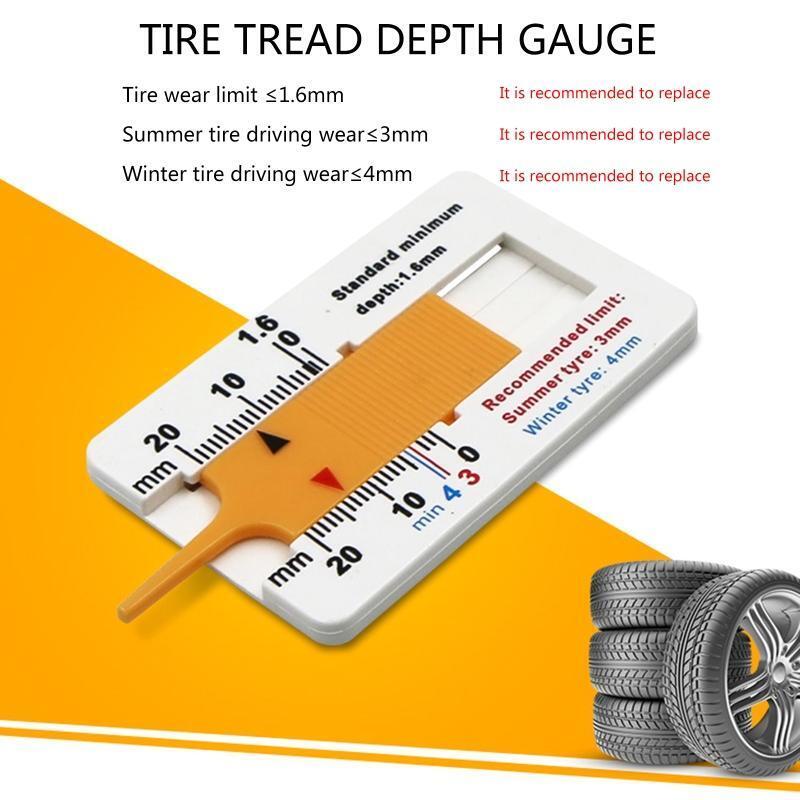 Portable  Tyre Tread Depth Gauge 0-20mm Depth Meter Vernier Depth Caliper Meter