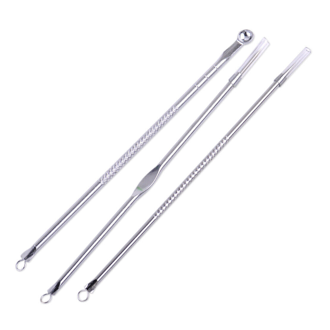 3pc Stainless Blackhead Acne Comedone Spot Extractor Remover Face Clean Tool Li