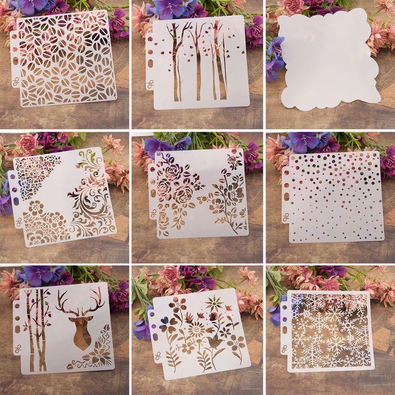 Heart Painting Stencil Template Scrapbooking Embossing Stamping Album Crafts